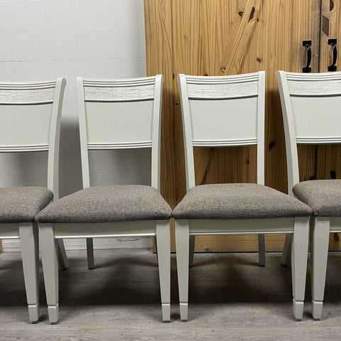 4 Shiplap Upholstered Dining Chairs