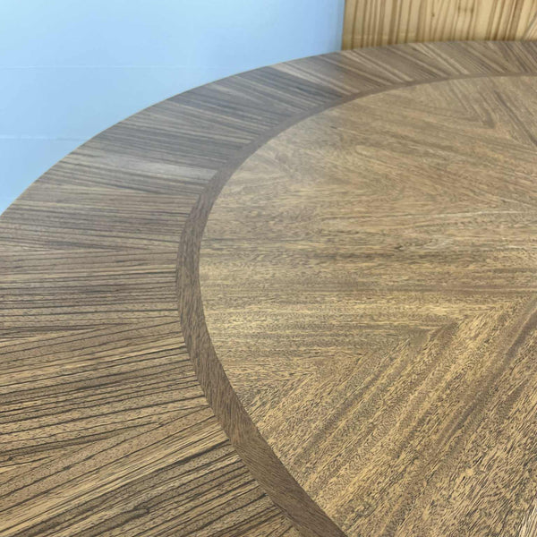Round Shiplap Pedestal Dining Table