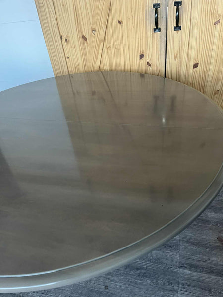 Shiplap Pedestal Extension Dining Table