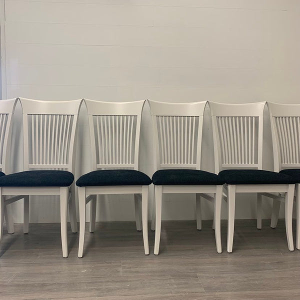 6 Bone White Dining Chairs